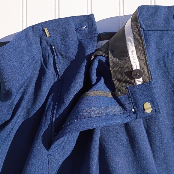 PERRY ELLIS Dress Pants Men's 42 x 30 Blue Modern Slacks Portfolio Easy Care NWT - Picture 10 of 13